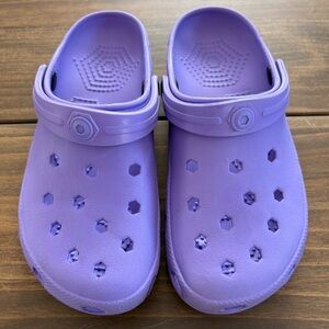 No Boundaries Purple Rubber Slip-On Clogs 8